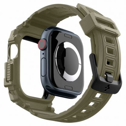 Spigen Rugged Armor Pro Case - удароустойчив TPU кейс с вградена каишка за Apple Watch 10 46мм (2024) (зелен) 6