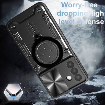 Techsuit CamGuard Pro Case - хибриден удароустойчив кейс с вградена поставка за Samsung Galaxy A26 5G (черен)  4