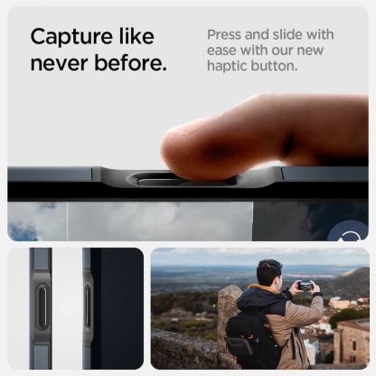 Spigen Tough Armor T AI MagSafe Case - хибриден кейс с най-висока степен на защита с MagSafe за iPhone 16 Pro (тъмносив) 12