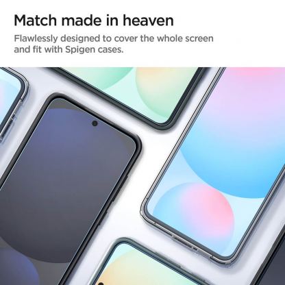 Spigen Glas.tR EZ Fit Tempered Glass 2 Pack - 2 броя стъклени защитни покрития за дисплея на Samsung Galaxy S24 FE (прозрачен) 10