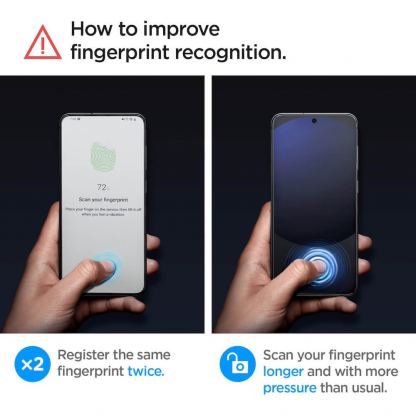 Spigen Glas.tR EZ Fit Tempered Glass 2 Pack - 2 броя стъклени защитни покрития за дисплея на Samsung Galaxy S24 FE (прозрачен) 14