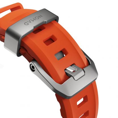 Nomad Rocky Point Strap - силиконова каишка за Apple Watch 42мм, 44мм, 45мм, 46мм, Ultra 49мм (оранжев-сив) 4