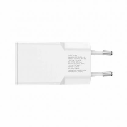4smarts GaN Duos Slim Wall Charger 30W PD - захранване за ел. мрежа с USB-A и USB-C изходи и технология за бързо зареждане (бял) 4