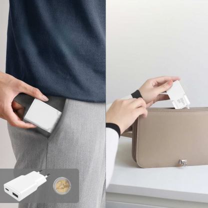 4smarts GaN Duos Slim Wall Charger 30W PD - захранване за ел. мрежа с USB-A и USB-C изходи и технология за бързо зареждане (бял) 6