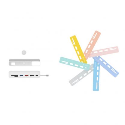 Adam Elements CASA i7 USB-C Clamp Hub iMac 24 - алуминиев USB-C хъб и четец за SD, microSD карти за iMac 24 (2021) (бял) 9