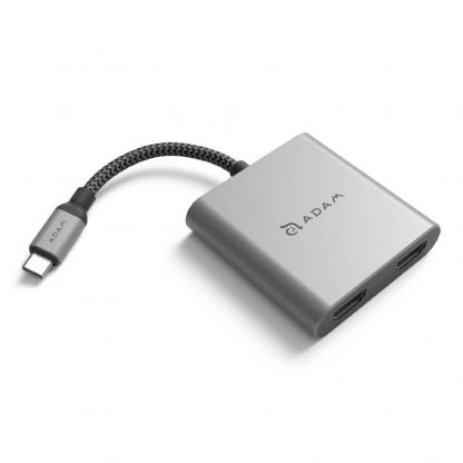 Adam Elements Casa H2 USB-C Hub Dual HDMI Adapter - адаптер за свързване от USB-C към два HDMI порта (тъмносив) 3