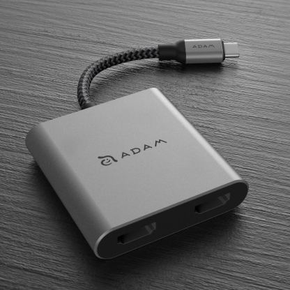 Adam Elements Casa H2 USB-C Hub Dual HDMI Adapter - адаптер за свързване от USB-C към два HDMI порта (тъмносив) 7