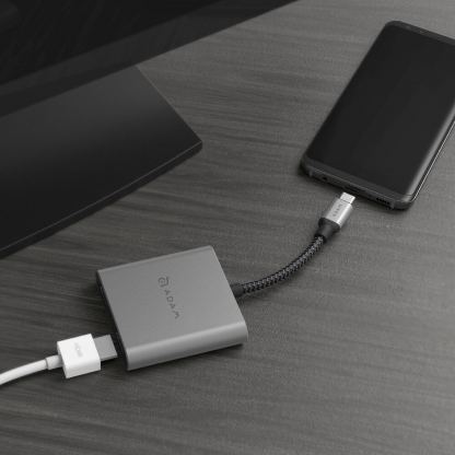 Adam Elements Casa H2 USB-C Hub Dual HDMI Adapter - адаптер за свързване от USB-C към два HDMI порта (тъмносив) 8