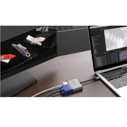 Adam Elements CASA Hub VH1 USB-C to VGA and HDMI 4K Adapter - адаптер за свързване от USB-C към VGA и HDMI 4K (тъмносив) 9