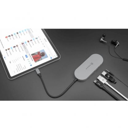 Adam Elements CASA USB-C 5-in-1 Hub with 240GB SSD - мултифункционален хъб за свързване на допълнителна периферия с вграден SSD диск за устройства с USB-C (тъмносив) 12