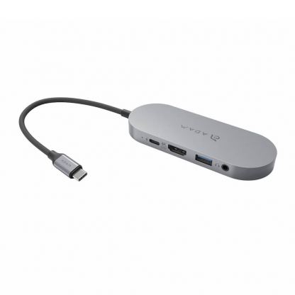 Adam Elements CASA USB-C 5-in-1 Hub with 480GB SSD - мултифункционален хъб за свързване на допълнителна периферия с вграден SSD диск за устройства с USB-C (тъмносив) 8