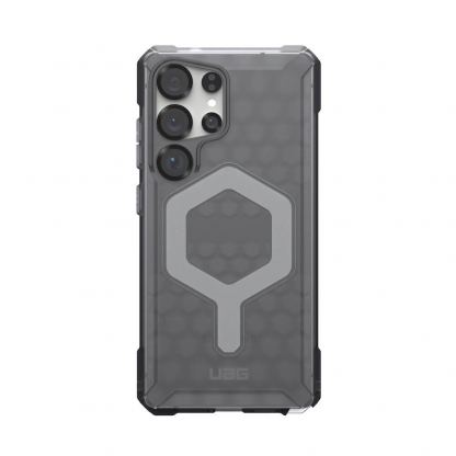 Urban Armor Gear Essential Armor MagSafe Case - удароустойчив силиконов калъф с MagSafe за Samsung Galaxy S25 Ultra (черен-прозрачен) 2
