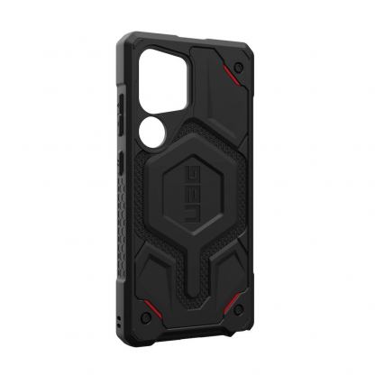 Urban Armor Gear Monarch Pro Kevlar Case - удароустойчив хибриден кейс с MagSafe за Samsung Galaxy S25 Ultra (черен-кевлар) 10