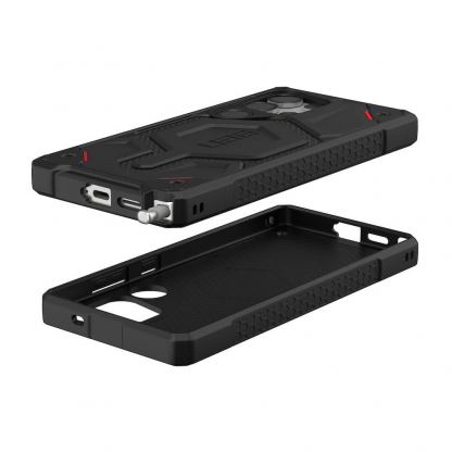Urban Armor Gear Monarch Pro Kevlar Case - удароустойчив хибриден кейс с MagSafe за Samsung Galaxy S25 Ultra (черен-кевлар) 14