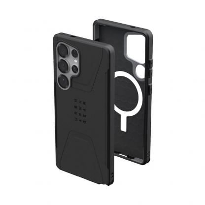 Urban Armor Gear Civilian MagSafe Case - удароустойчив хибриден кейс с MagSafe за Samsung Galaxy S25 Ultra (черен) 15