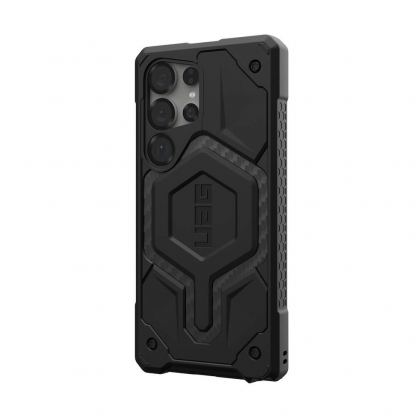 Urban Armor Gear Monarch Pro Case - удароустойчив хибриден кейс с MagSafe за Samsung Galaxy S25 Ultra (черен-карбон) 3