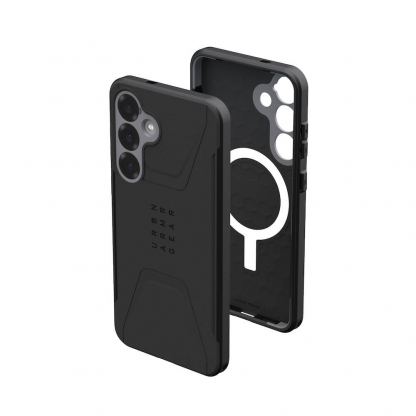 Urban Armor Gear Civilian MagSafe Case - удароустойчив хибриден кейс с MagSafe за Samsung Galaxy S25 Plus (черен) 15