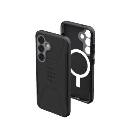 Urban Armor Gear Civilian MagSafe Case - удароустойчив хибриден кейс с MagSafe за Samsung Galaxy S25 (черен) 15