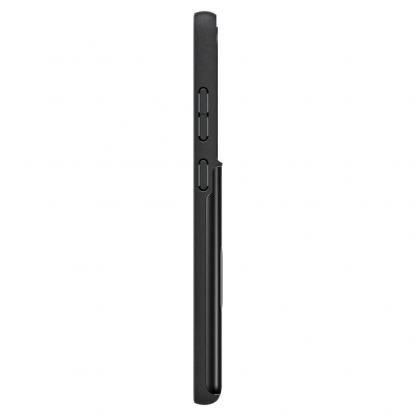 Spigen Slim Armor CS Case - хибриден кейс с отделение за кр. карти и най-висока степен на защита за Samsung Galaxy S25 Ultra (черен) 4