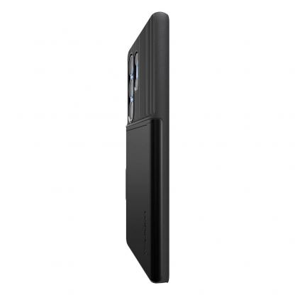 Spigen Slim Armor CS Case - хибриден кейс с отделение за кр. карти и най-висока степен на защита за Samsung Galaxy S25 Ultra (черен) 6