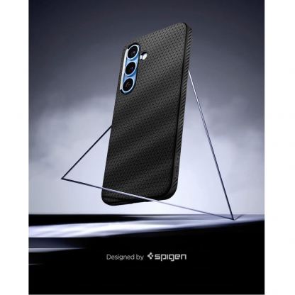 Spigen Liquid Air Case - силиконов (TPU) калъф с висока степен на защита за Samsung Galaxy S25 (черен) 14