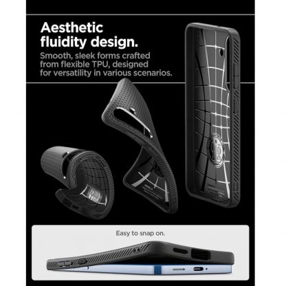 Spigen Liquid Air Case - силиконов (TPU) калъф с висока степен на защита за Samsung Galaxy S25 (черен) 16
