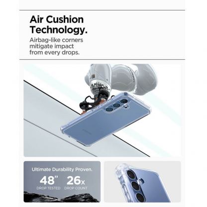 Spigen Ultra Hybrid Case - хибриден кейс с висока степен на защита за Samsung Galaxy S25 Plus (прозрачен) 14