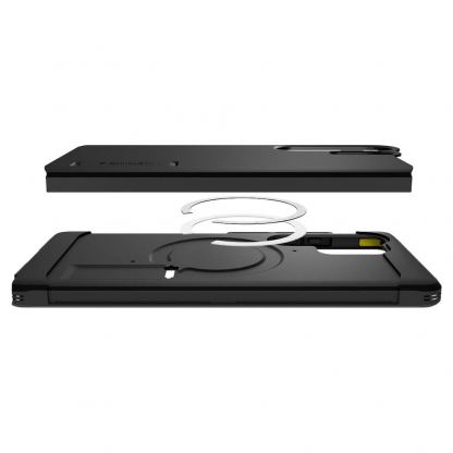 Spigen Tough Armor MagSafe Case - хибриден кейс с най-висока степен на защита с MagSafe за Samsung Galaxy S25 Ultra (черен) 11