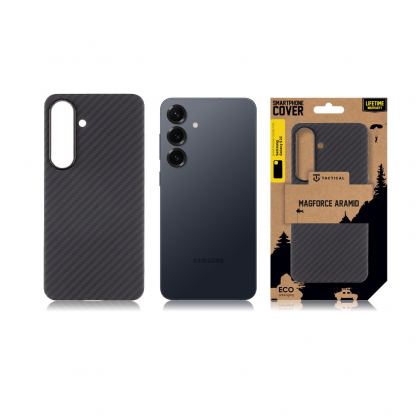 Tactical MagForce Aramid Case - кевларен кейс с MagSafe за Samsung Galaxy S25 (черен)  4