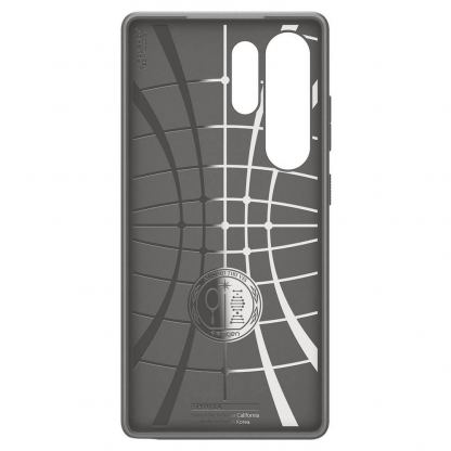 Spigen Liquid Air Case - силиконов (TPU) калъф с висока степен на защита за Samsung Galaxy S25 Ultra (сив) 3