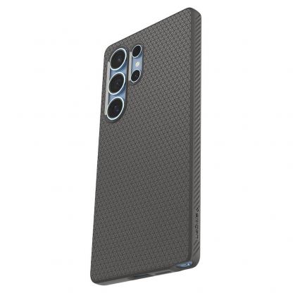 Spigen Liquid Air Case - силиконов (TPU) калъф с висока степен на защита за Samsung Galaxy S25 Ultra (сив) 7