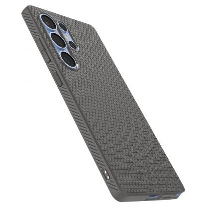 Spigen Liquid Air Case - силиконов (TPU) калъф с висока степен на защита за Samsung Galaxy S25 Ultra (сив) 9