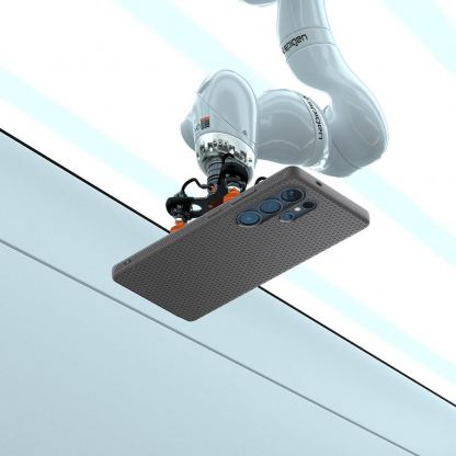 Spigen Liquid Air Case - силиконов (TPU) калъф с висока степен на защита за Samsung Galaxy S25 Ultra (сив) 11