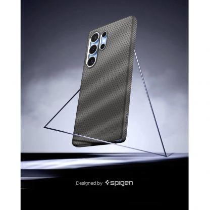 Spigen Liquid Air Case - силиконов (TPU) калъф с висока степен на защита за Samsung Galaxy S25 Ultra (сив) 15