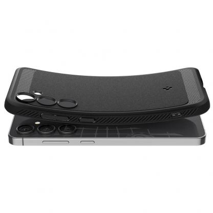 Spigen Rugged Armor Case - тънък качествен силиконов (TPU) калъф за Samsung Galaxy S24 FE (черен) 5