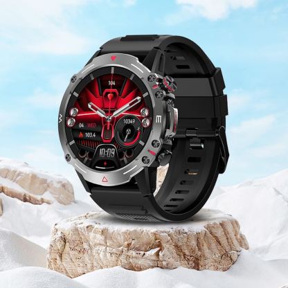 Blavec M07 Raptor HD Amoled Smartwatch - умен фитнес часовник с фунцция за измерване на пулса за iOS и Android (тъмносив) 5