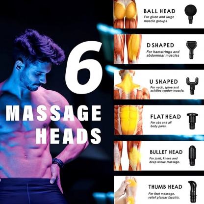 Blavec Cordless Massage Gun MAX - безжичен електрически масажор за цялото тяло (черен) 6