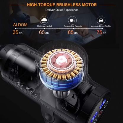 Blavec Cordless Massage Gun MAX - безжичен електрически масажор за цялото тяло (черен) 8