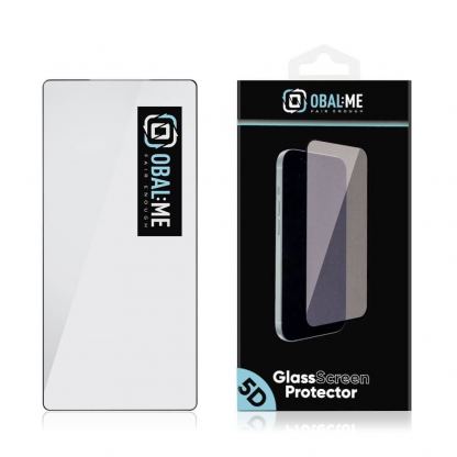 OBALME Tempered Glass Screen Protector 5D - обхващащо и ръбовете стъклено защитно покритие за дисплея на Samsung Galaxy S25 Ultra (черен-прозрачен) 2