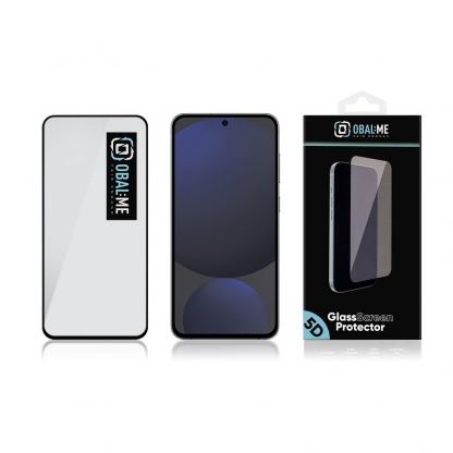 OBALME Tempered Glass Screen Protector 5D - обхващащо и ръбовете стъклено защитно покритие за дисплея на Samsung Galaxy S24 FE (черен-прозрачен) 3