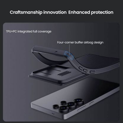 Nillkin CamShield Pro Hard Case - хибриден удароустойчив кейс за Samsung Galaxy S25 Ultra (черен) 5