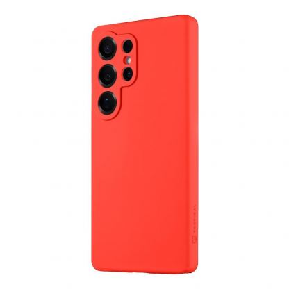 Tactical Velvet Smoothie Cover - силиконов калъф за Samsung Galaxy S25 Ultra (червен) 3