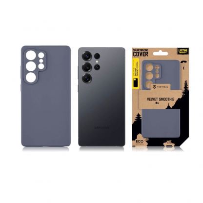 Tactical Velvet Smoothie Cover - силиконов калъф за Samsung Galaxy S25 Ultra (тъмносин) 4