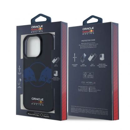 Red Bull Two Bulls Magnetic Hybrid Case - хибриден удароустойчив кейс с MagSafe за iPhone 16 Pro Max (тъмносин) 7