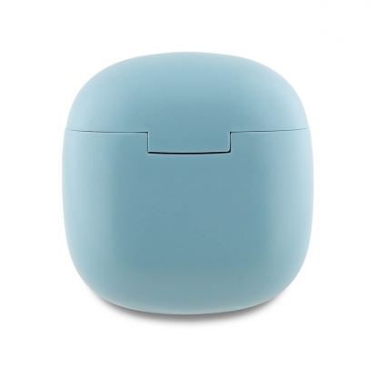 Guess Printed Classic Logo Stereo TWS Headset - безжични блутут слушалки със зареждащ кейс за мобилни устройства (светлосин) 2