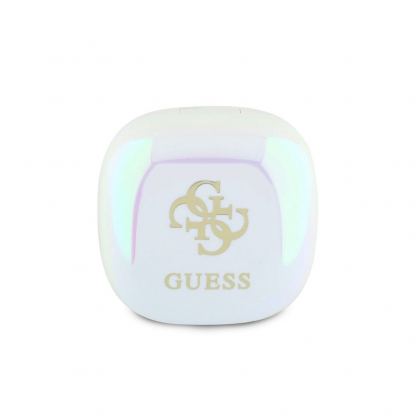 Guess 4G Logo Mini True Wireless Stereo TWS Headset - безжични блутут слушалки със зареждащ кейс за мобилни устройства (бял)  2