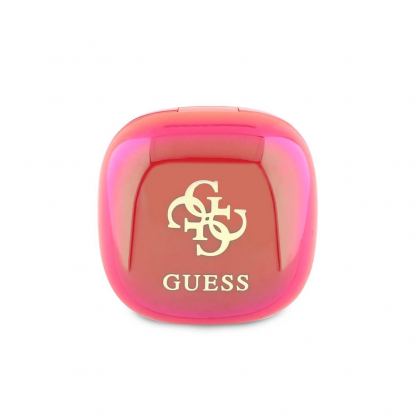 Guess 4G Logo Mini True Wireless Stereo TWS Headset - безжични блутут слушалки със зареждащ кейс за мобилни устройства (розов)  2