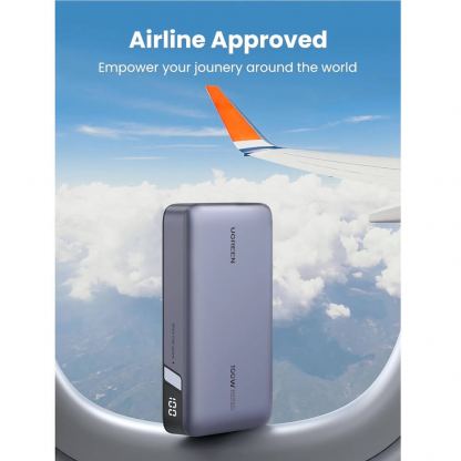 Ugreen Nexode Two Way Power Bank 20000 mAh 100W - преносима външна батерия с 2xUSB-C и 1xUSB-A изходи и технология за бързо зареждане (сив) 7