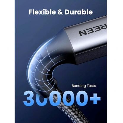 Ugreen USB-C to USB-C Data Cable 60W - кабел с бързо зареждане за устройства с USB-C порт (100 см) (черен)  6