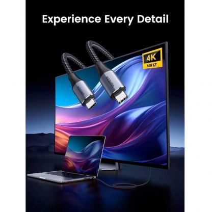 Ugreen USB-C to USB-C Cable 240W - кабел за бързо зареждане за устройства с USB-C порт (100 см) (черен)  6